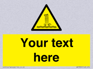 Custom warning artificial waterfall